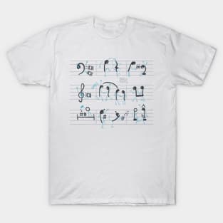 Musical notes dancing salsa! T-Shirt